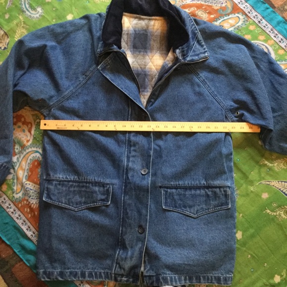 Brandon Thomas Jackets & Blazers - Vtg DENIM BARN COAT Flannel LINER NWT